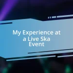 My Experience at a Live Ska Event