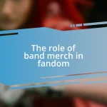 The role of band merch in fandom